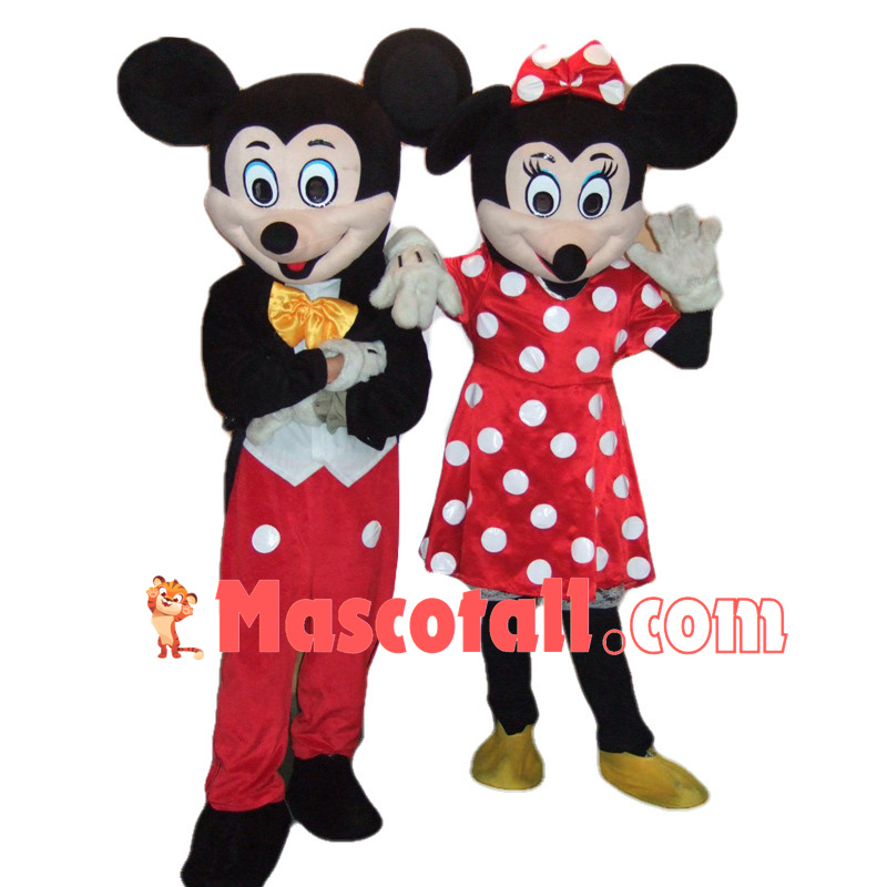 Basic Version Of Mickey Mouse & Minnie Mouse Mascot Costume	