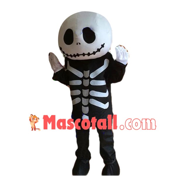 Skeleton Man Mascot Costume For Halloween Party
