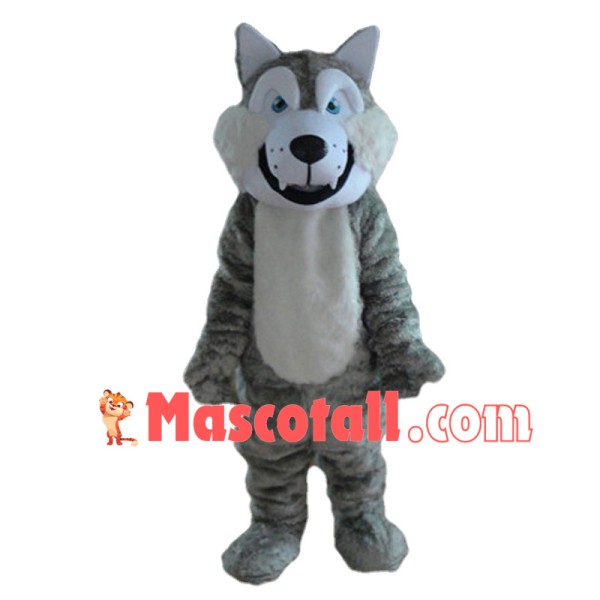 Simple Style Plush Gray Wolf Mascot Costume