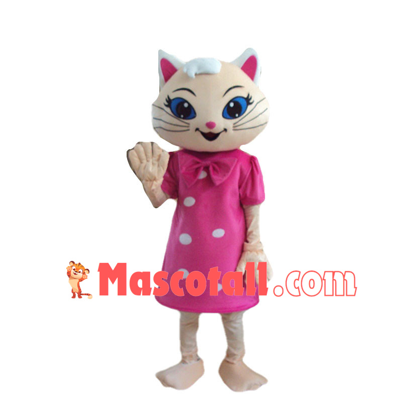 Cute Kitten Girl Mascot Costume	