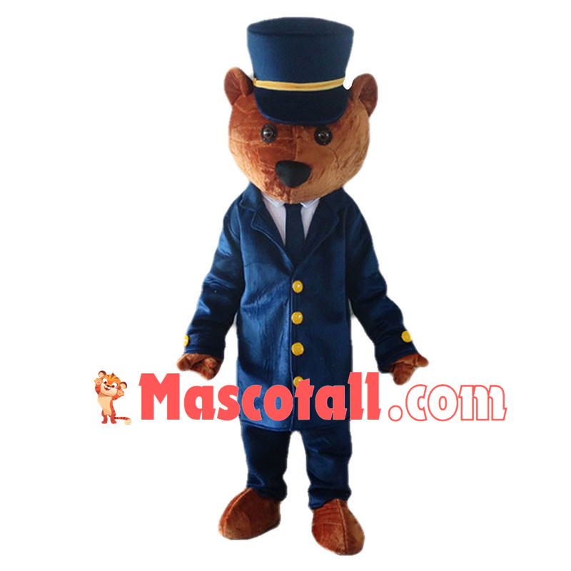 Sheriff Teddy Bear Mascot Costume	