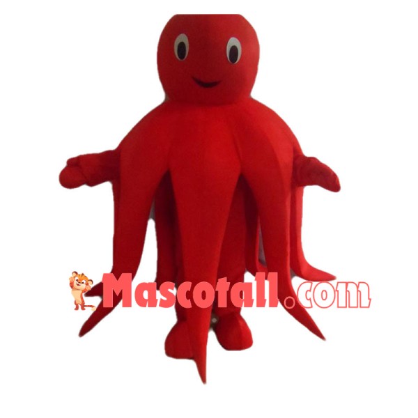 Simple Style Red Octopus Mascot Costume 