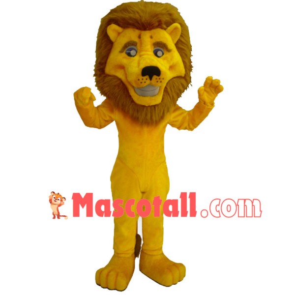 Slim Fit Golden Lion Mascot Costume	