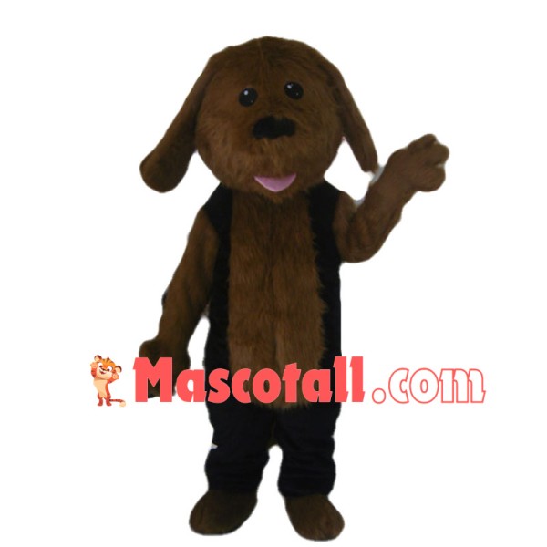 Lovely Brown Dog Long Fur Mascot Costume