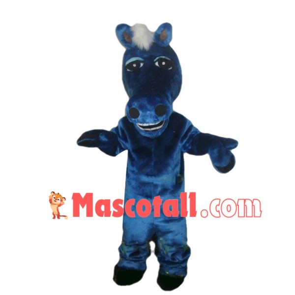 Blue Horse Mascot Costume	