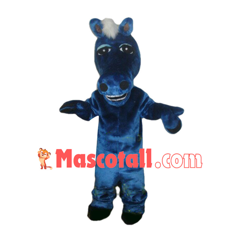 Blue Horse Mascot Costume	