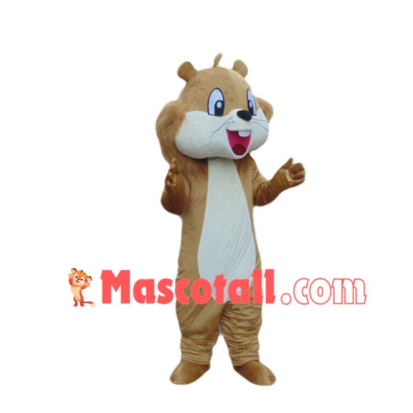 Lively Light Brown Squirrel Mascot Costume	