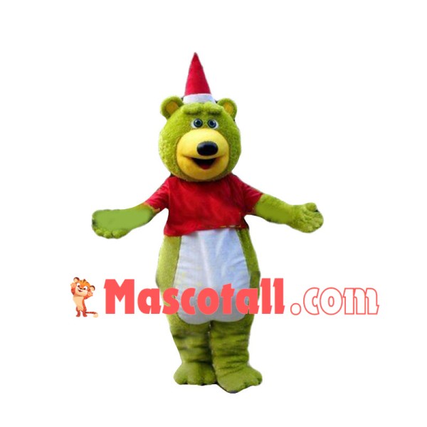 Christmas Green Ted Ted Humor Teddy Bear Mascot Costume	 