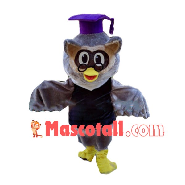 Gray Owl Academician Mascot Costume	