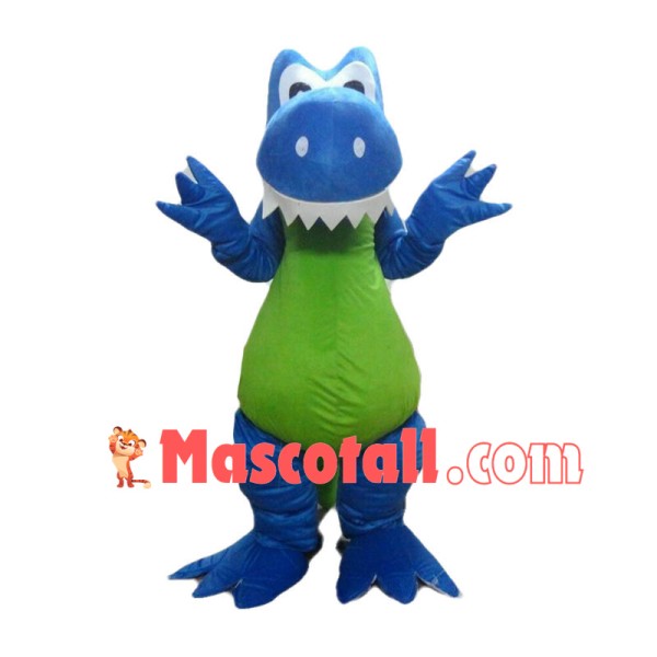 Simple Style Cartoon Blue Dragon Mascot Costume	