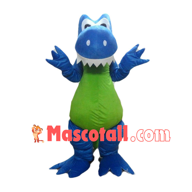 Simple Style Cartoon Blue Dragon Mascot Costume	