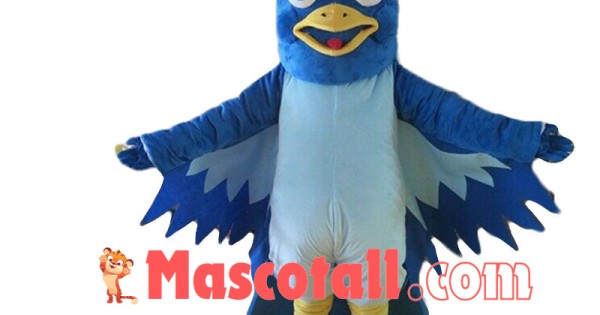 Screaming Blue Bird Mascot Adult Costume