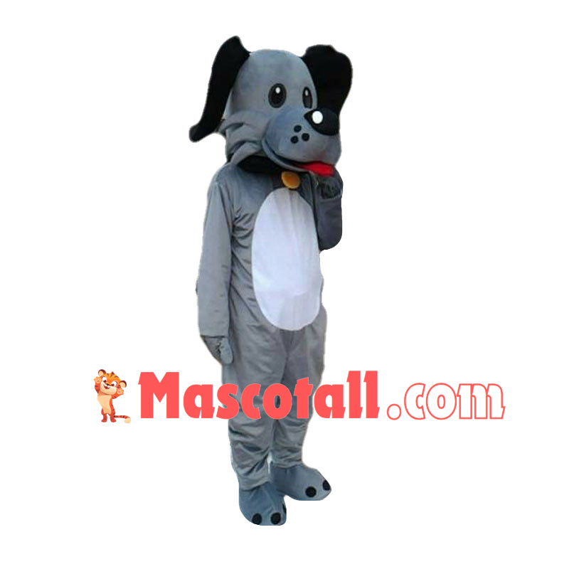 Lovely Grey Dog Mascot Costume	