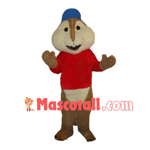 Lively Alvin the Chipmunk Mascot Costume	