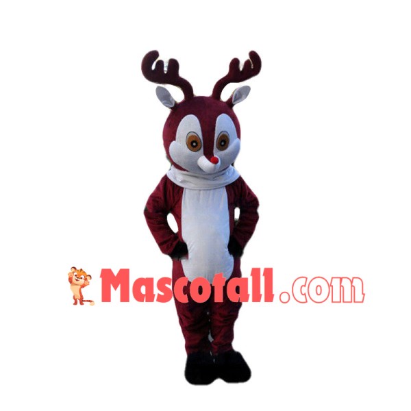 Red Reindeer Mascot Costume