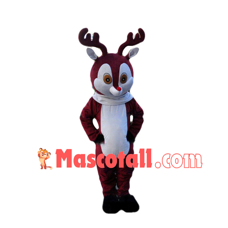 Red Reindeer Mascot Costume