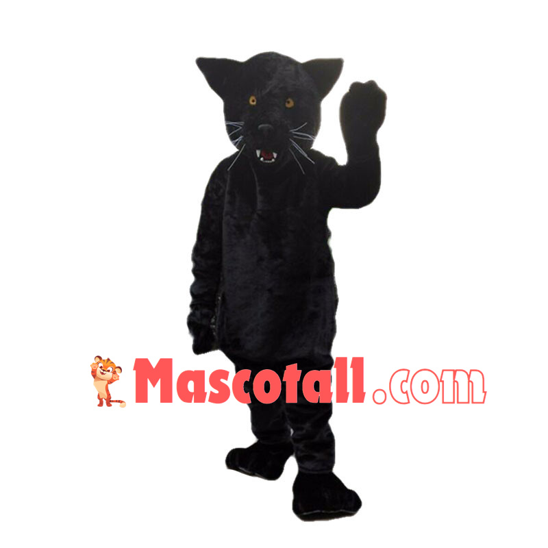 Roaring Black Leopard Mascot Costume	 