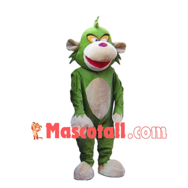 Cunning Sinister Green Monkey Mascot Cartoon Costume 