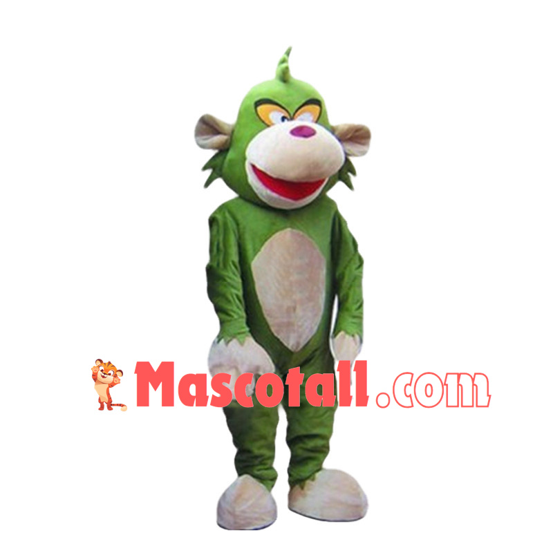 Cunning Sinister Green Monkey Mascot Cartoon Costume 