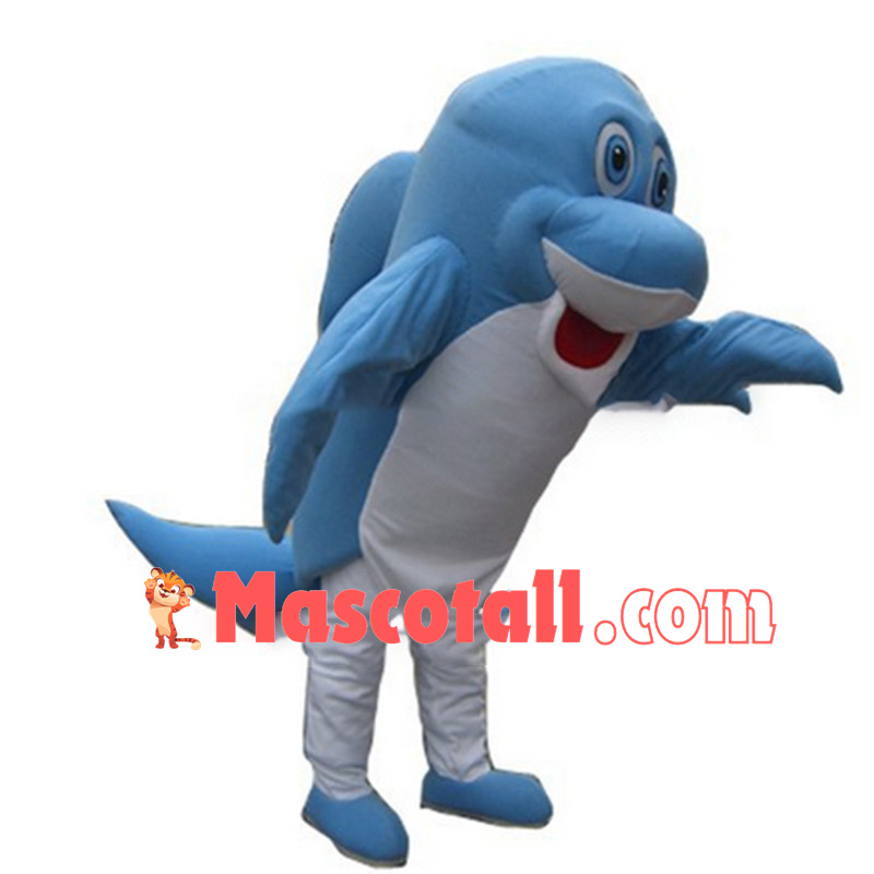 Lightweight Blue Dolphin Mascot Costume	