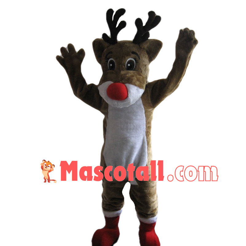 Rudolph the Red Nosed Reindeer Mascot Costume For Christmas