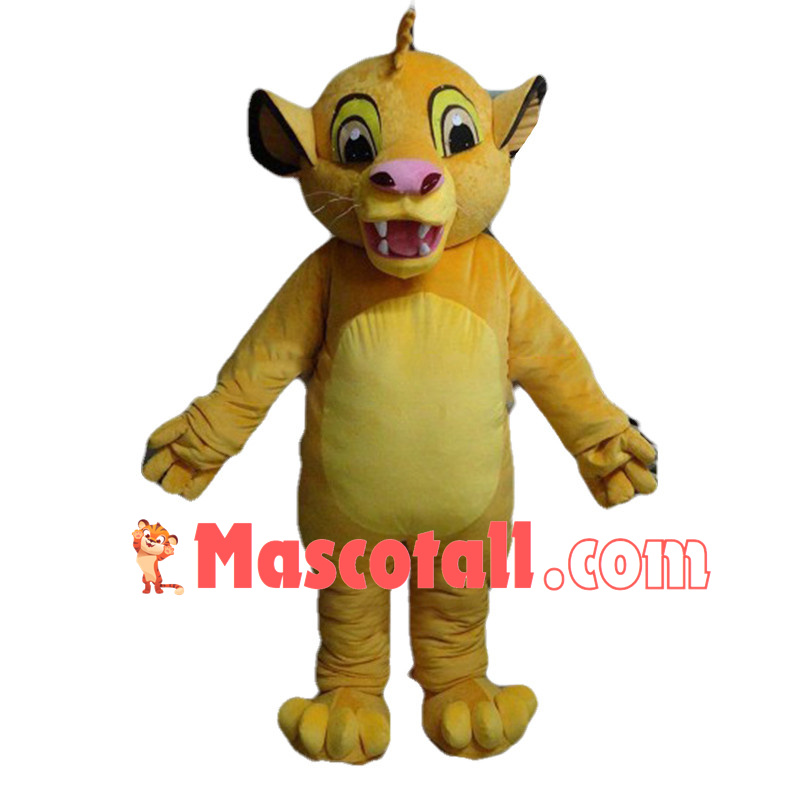 Playful Simba the Lion Cub Mascot Adult Costume 