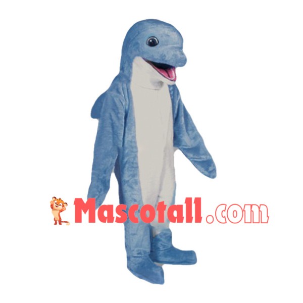 Blue Dolphin Mascot Costume 