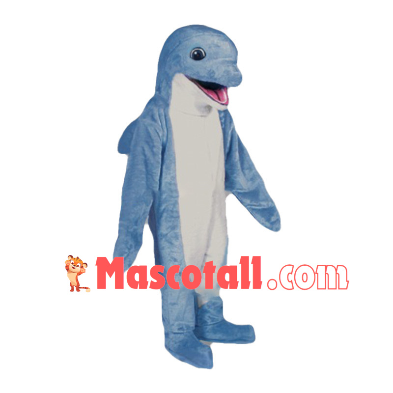 Blue Dolphin Mascot Costume 