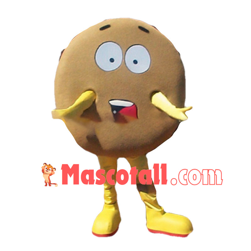 Surprised Cartoon Pancake Lightweight Mascot Costume	