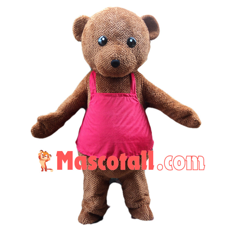 Lady Teddy Bear Outfit Mascot Costume 