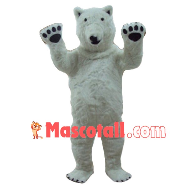 Almost Real Polar Bear Mascot Adult Plush Costume 