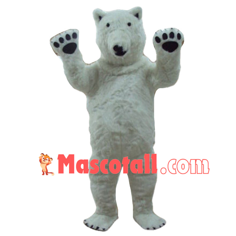 Almost Real Polar Bear Mascot Adult Plush Costume 