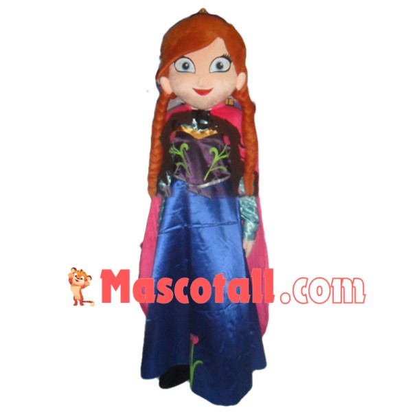 Optimistic Princess Anna Frozen Mascot Costume 