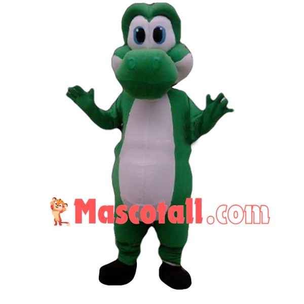 Lively Yoshi the Green Dinosaur Super Mario Mascot Costume	