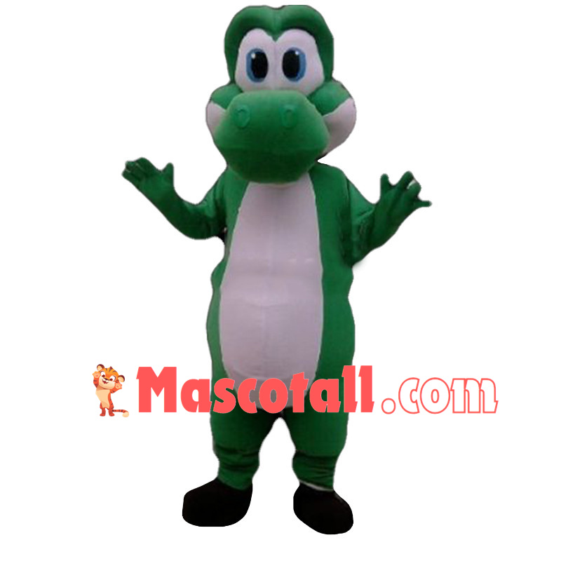 Lively Yoshi the Green Dinosaur Super Mario Mascot Costume	