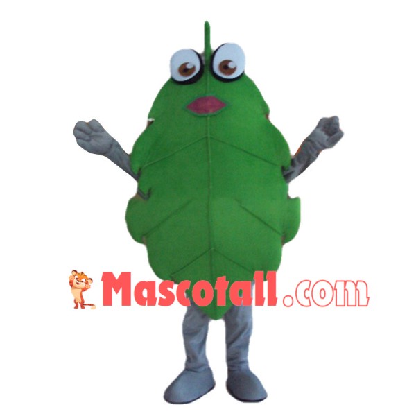 Deluxe Cartoon Green Leaf Mascot Costume	
