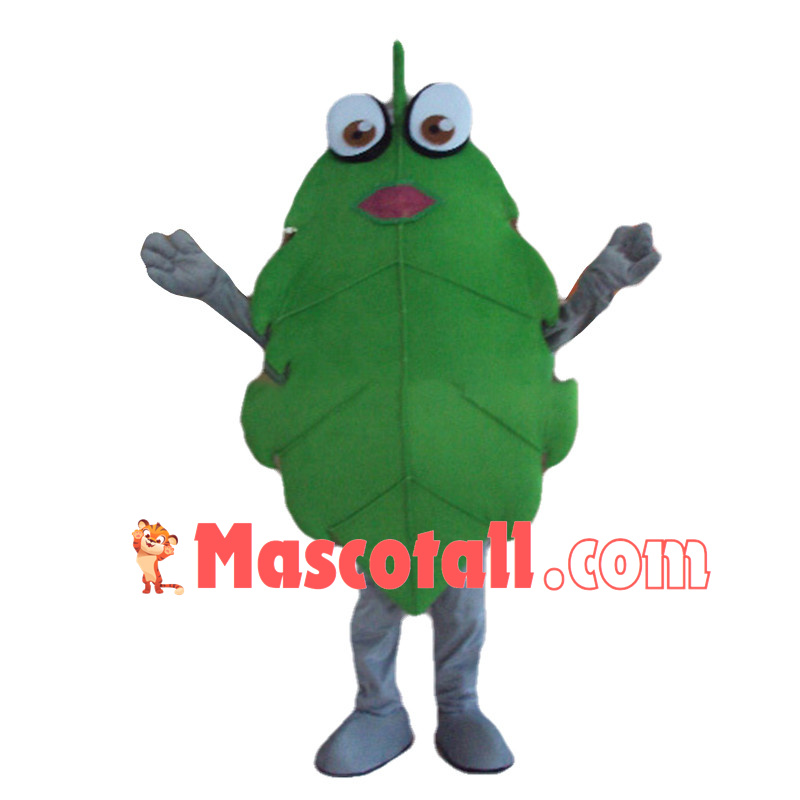 Deluxe Cartoon Green Leaf Mascot Costume	