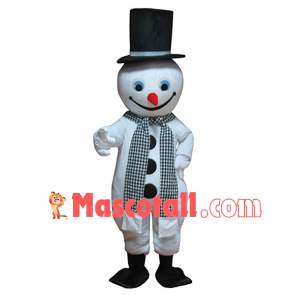 Gentleman Snowman Mascot Costume 