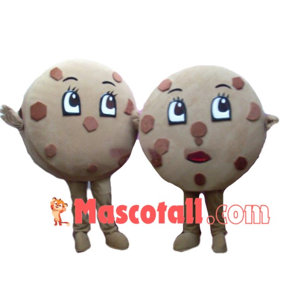 Huge Cartoon Chocolate Chip Cookie Mascot Costume 