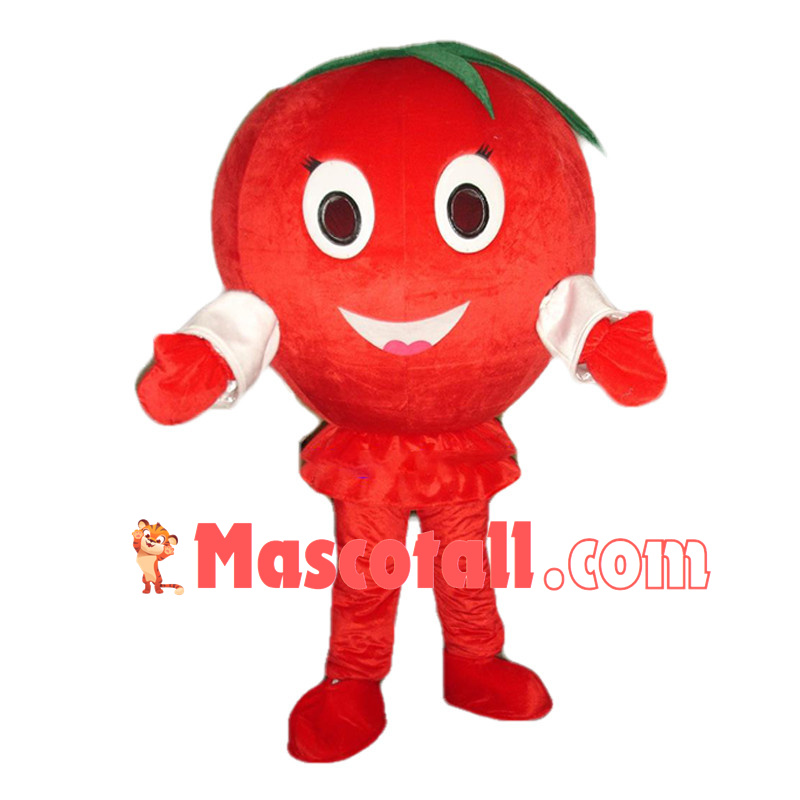 Lightweight Cartoon Red Tomato Mascot Adult Costume 