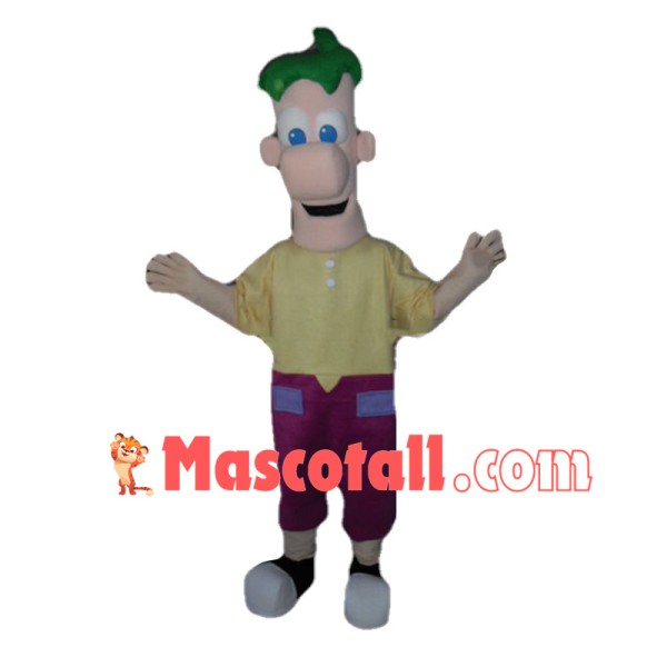 Courageous Ferb Fletcher Mascot Costume	