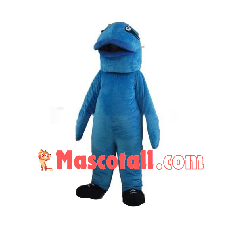 Blue Fish Mascot Costume