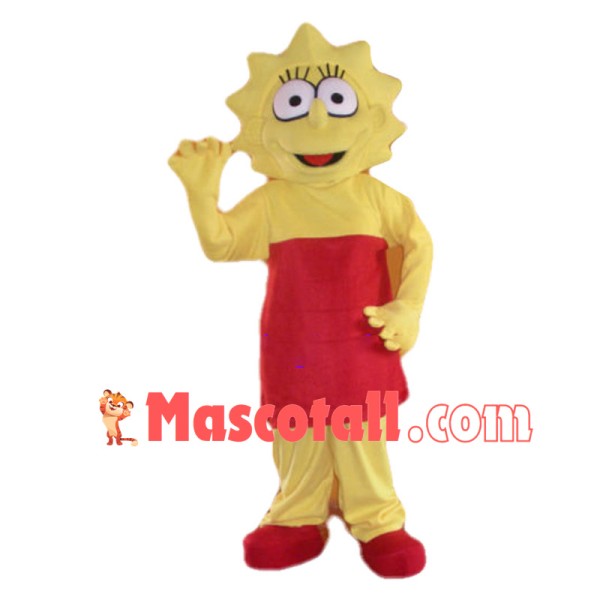 Intelligent Lisa Simpson Mascot Costume	