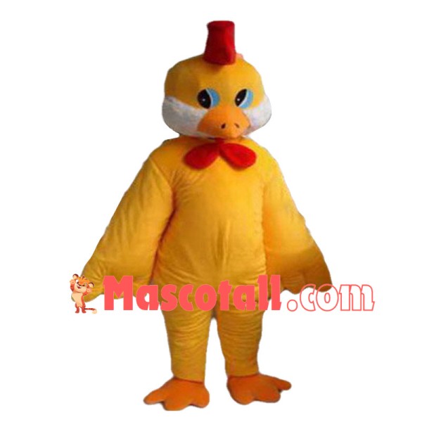 Funny Cartoon Yellow Chicken Mascot Costume	