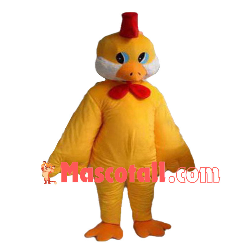 Funny Cartoon Yellow Chicken Mascot Costume	