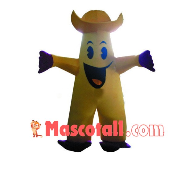 Starfish With Yellow Hat Mascot Costume