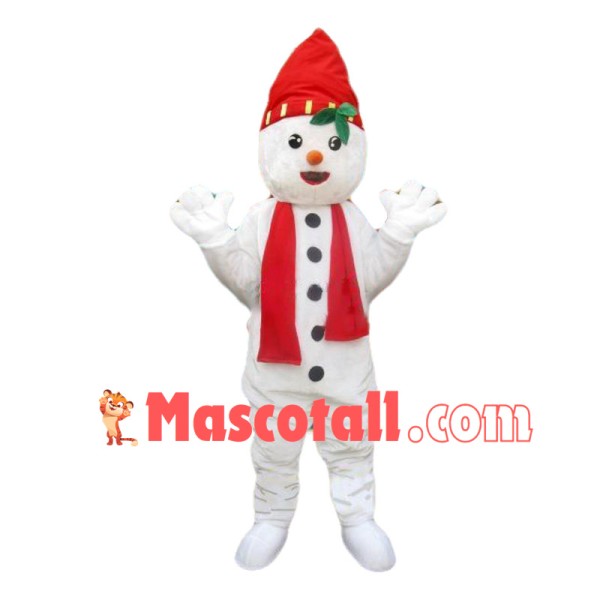 Christmas Carnival Snowman Mascot Costume 