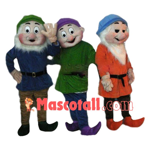 Friendly Kind Dwarf Brothers Mascot Costume