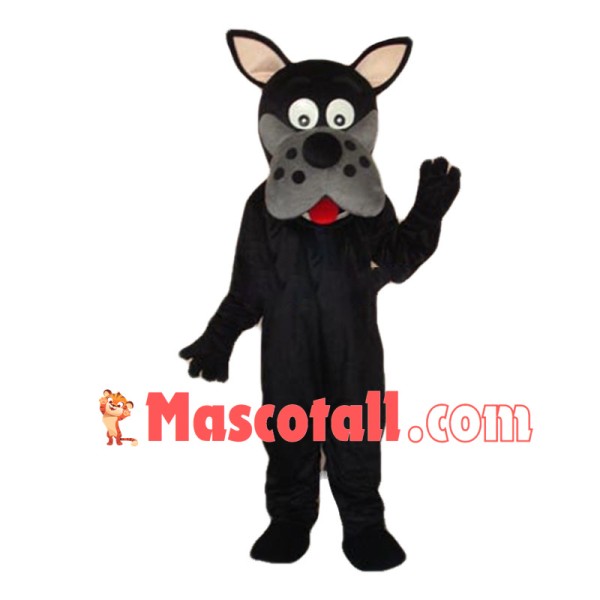 Lovely Black Great Dane Mascot Costume 