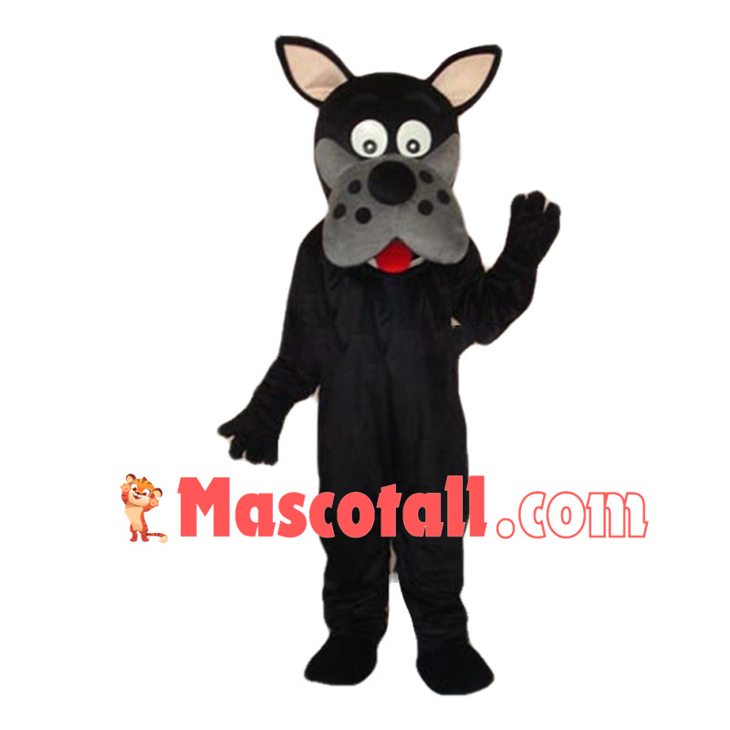 Lovely Black Great Dane Mascot Costume 